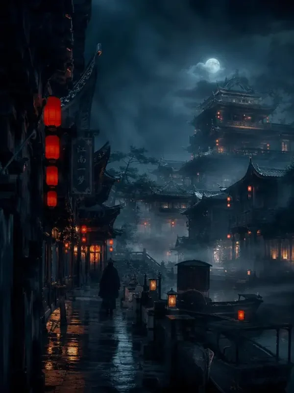 魔改成人短剧《长街灯火谜》封面 - 悬疑推理温情治愈短剧