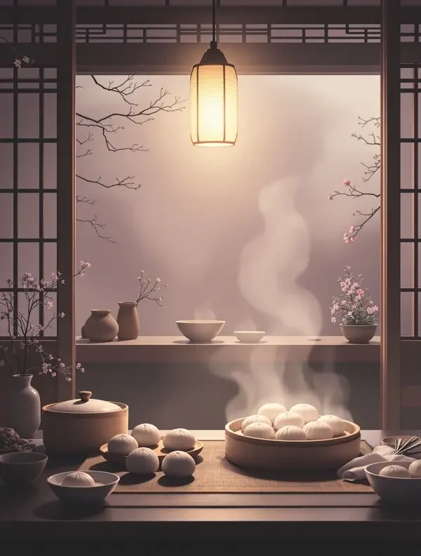 魔改成人短剧《月下小厨娘》封面 - 古装甜宠温情治愈短剧